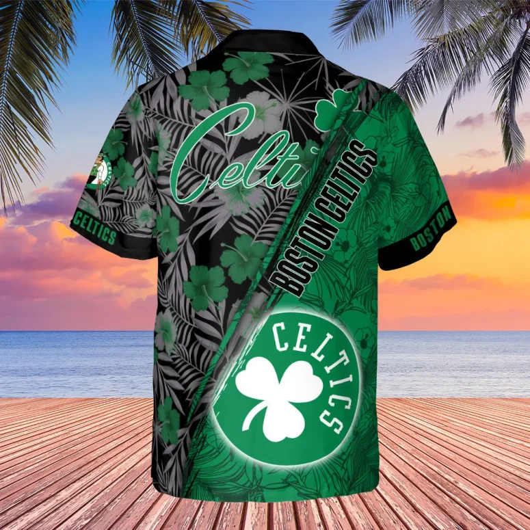 Boston Celtics Clover Paradise Hawaiian Shirt
