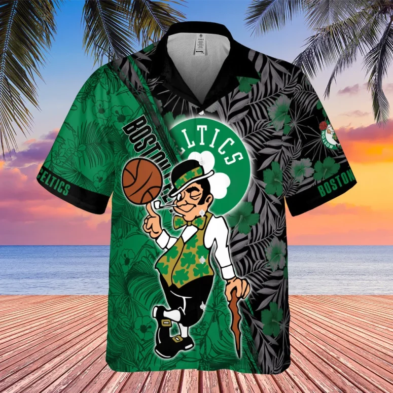Boston Celtics Clover Paradise Hawaiian Shirt