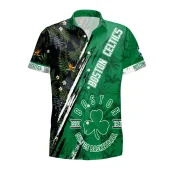 Boston Celtics Jungle Spirit Hawaiian Shirt Front - TeeAloha