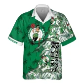 Boston Celtics Jungle Vibes Hawaiian Shirt Front - TeeAloha