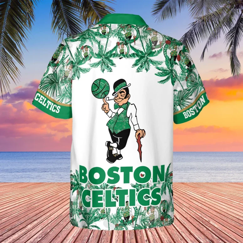 Boston Celtics Palm Breeze Hawaiian Shirt