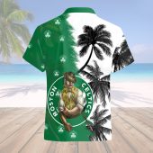 Boston Celtics Palm Island Hawaiian Shirt Back - TeeAloha
