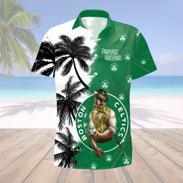 Boston Celtics Palm Paradise Hawaiian Shirt