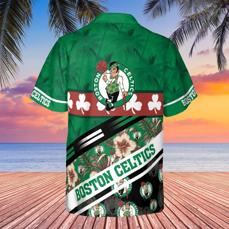 Boston Celtics Tree Hawaii Pattern Cute Hawaiian Shirt