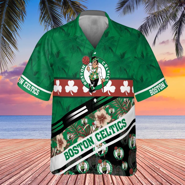 Boston Celtics Tree Hawaii Pattern Cute Hawaiian Shirt