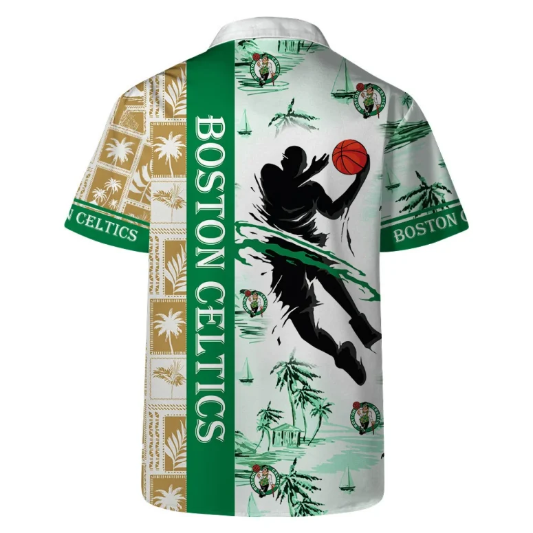 Boston Celtics Tropical Basketball Vibes Hawaiian Shirt