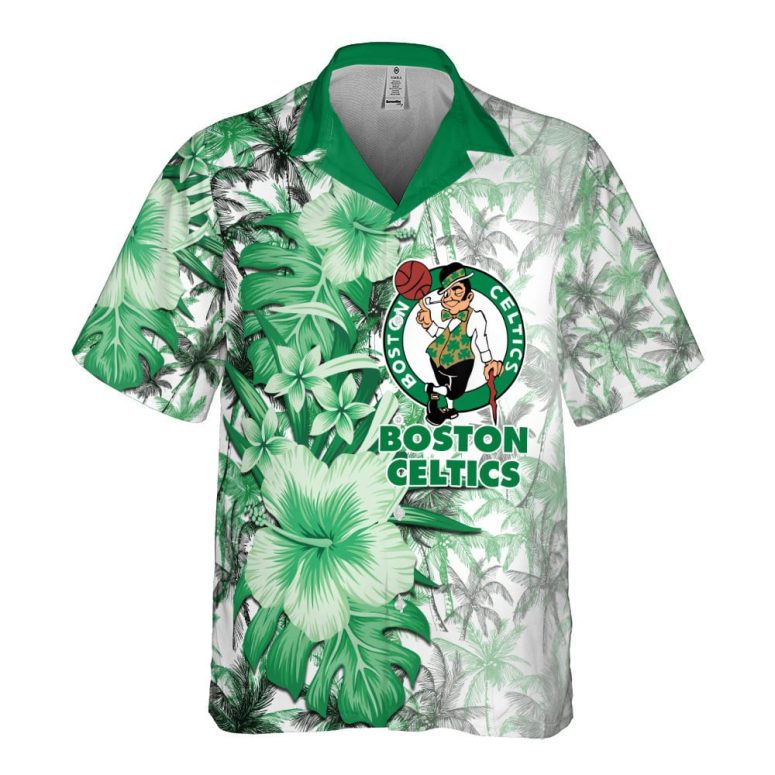 Boston Celtics Tropical Forest Hawaiian Shirt
