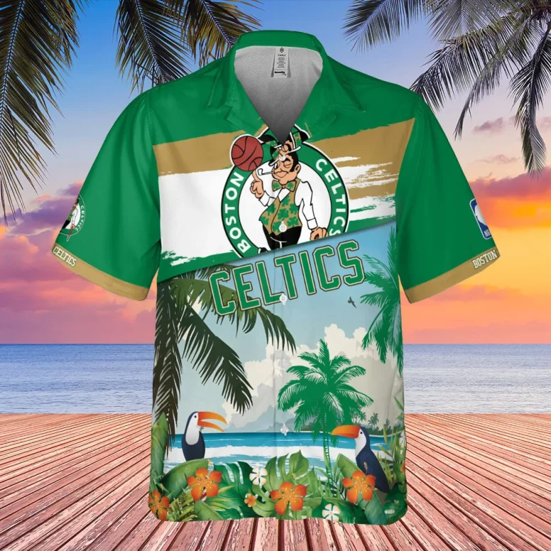 Boston Celtics Tropical Paradise Hawaiian Shirt