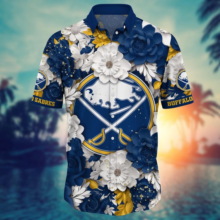 Buffalo Sabres Floral Elegance Hawaiian Shirt