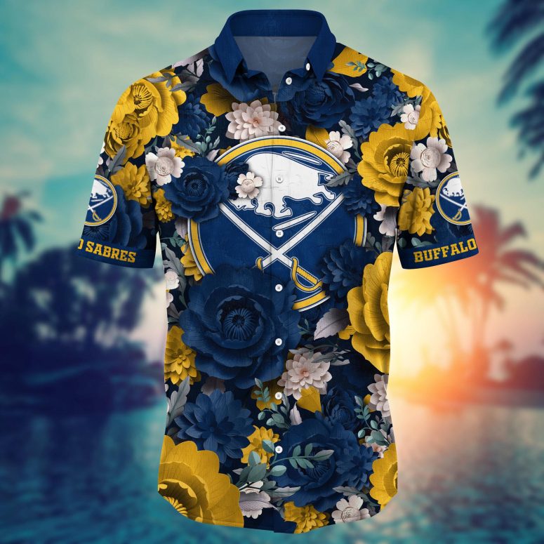 Buffalo Sabres Lux Bloom Hawaiian Shirt