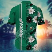 Dallas Stars Bold Petal Hawaiian Shirt Back - TeeAloha