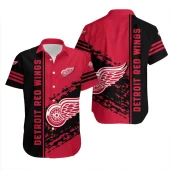 Detroit Red Wings Bold Strike Hawaiian Shirt