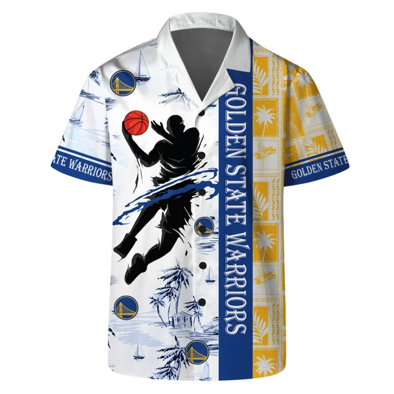 Golden State Warriors Slam Dunk Tropics Hawaiian Shirt