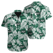 New York Jets Jungle Leaf Hawaiian Shirt