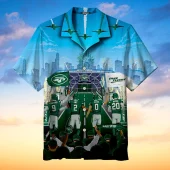 New York Jets Skyline Victory Hawaiian Shirt