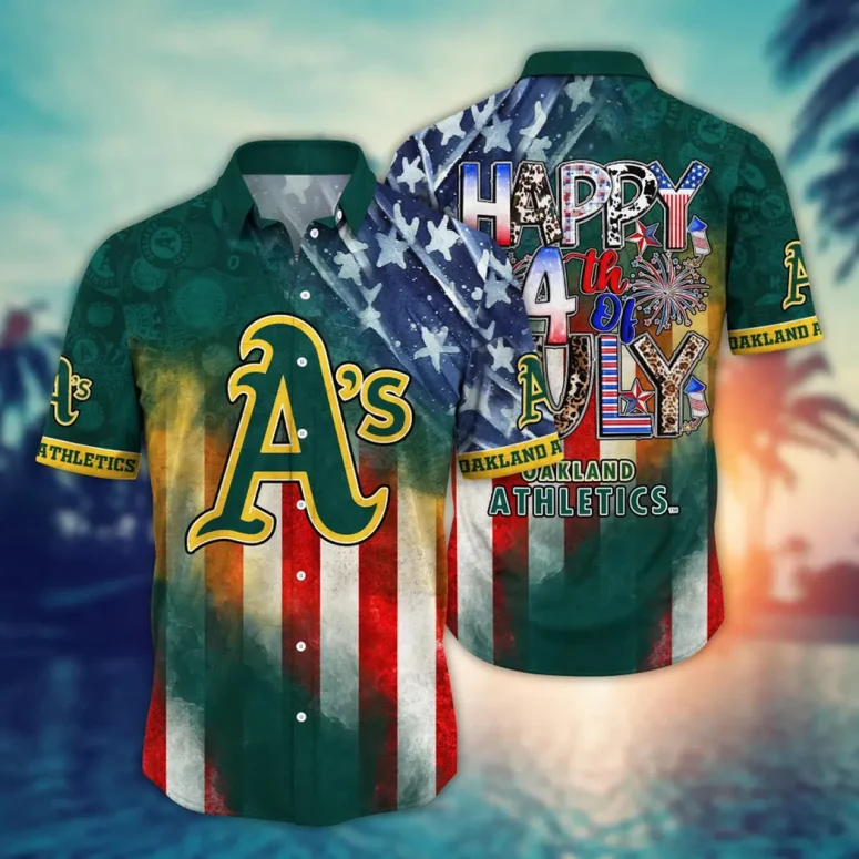 Oakland Athletics 4th of July Hawaiian Shirt