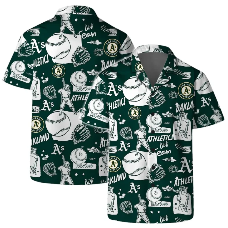 Oakland Athletics Baseball Fever Hawaiian Shirt