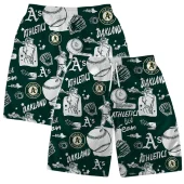 Oakland Athletics Baseball Fever Hawaiian Short - TeeAloha