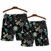 Oakland Athletics Black Tropic Hawaiian Short - TeeAloha