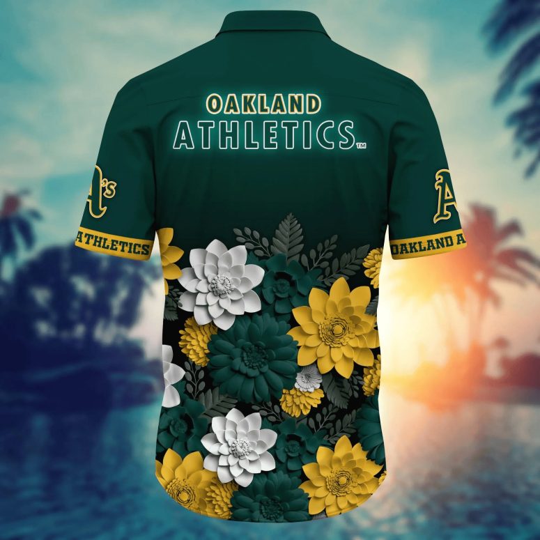Oakland Athletics Floral Glow Hawaiian Shirt
