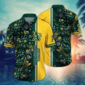 Oakland Athletics Golden Flora Hawaiian Shirt