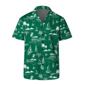 Oakland Athletics Sailing Paradise Hawaiian Shirt Front - TeeAloha