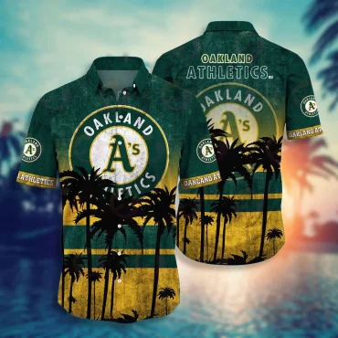 Oakland Athletics Sunset Palms Hawaiian Shirt