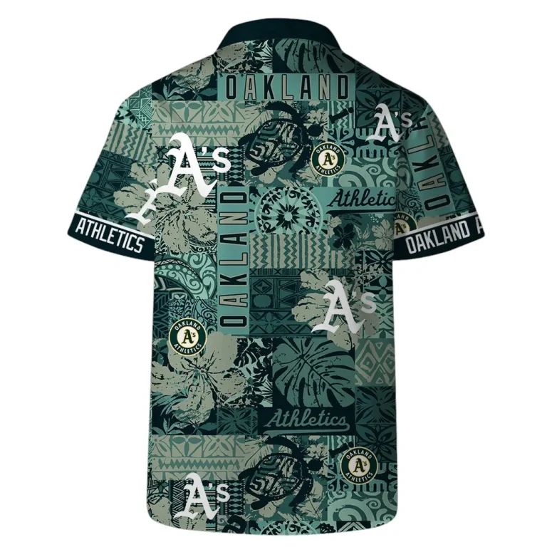 Oakland Athletics Tribal Patchwork Hawaiian Shirt