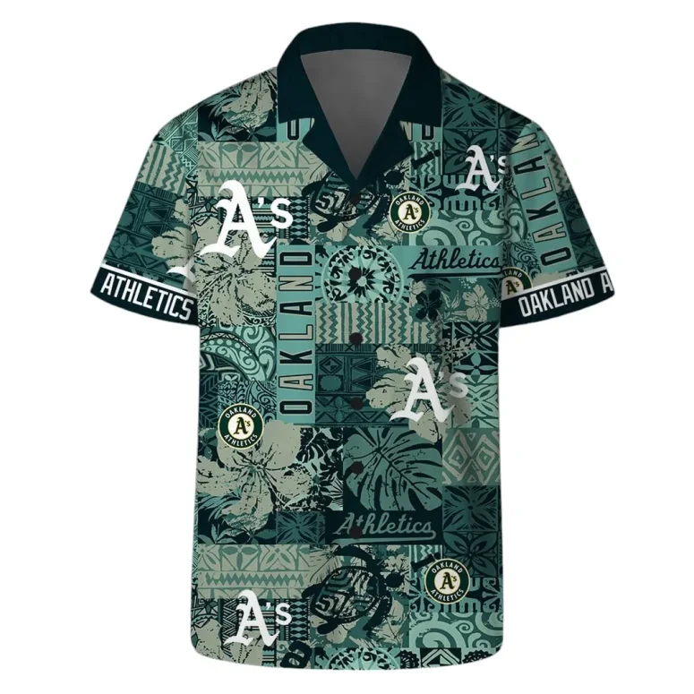 Oakland Athletics Tribal Patchwork Hawaiian Shirt