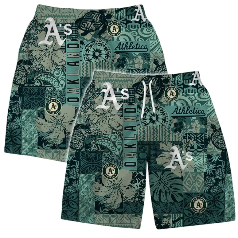 Oakland Athletics Tribal Patchwork Hawaiian Shirt
