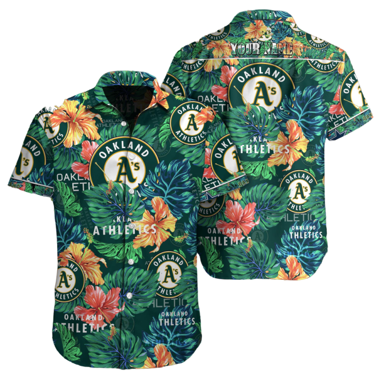 Oakland Athletics Tropical Blossom Hawaiian Shirt