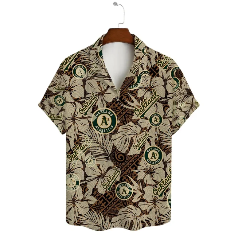 Oakland Athletics Vintage Palm Leaf Hawaiian Shirt