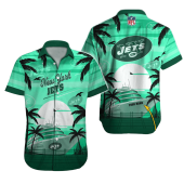 Personalized New York Jets Cruise Sunset Hawaiian Shirt