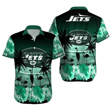 Personalized New York Jets Flamingo Paradise Hawaiian Shirt