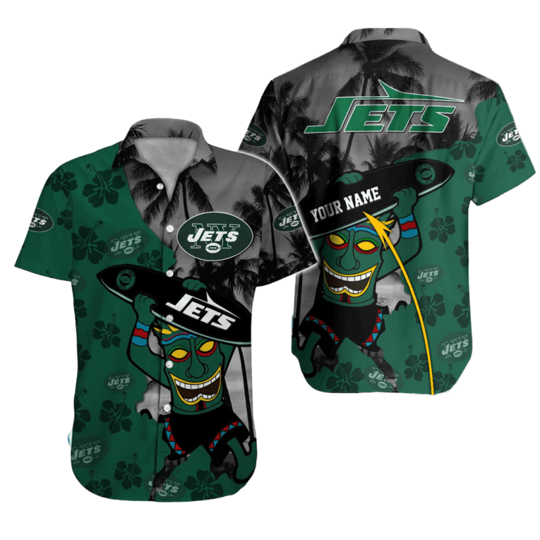 Personalized New York Jets Tiki Spirit Hawaiian Shirt