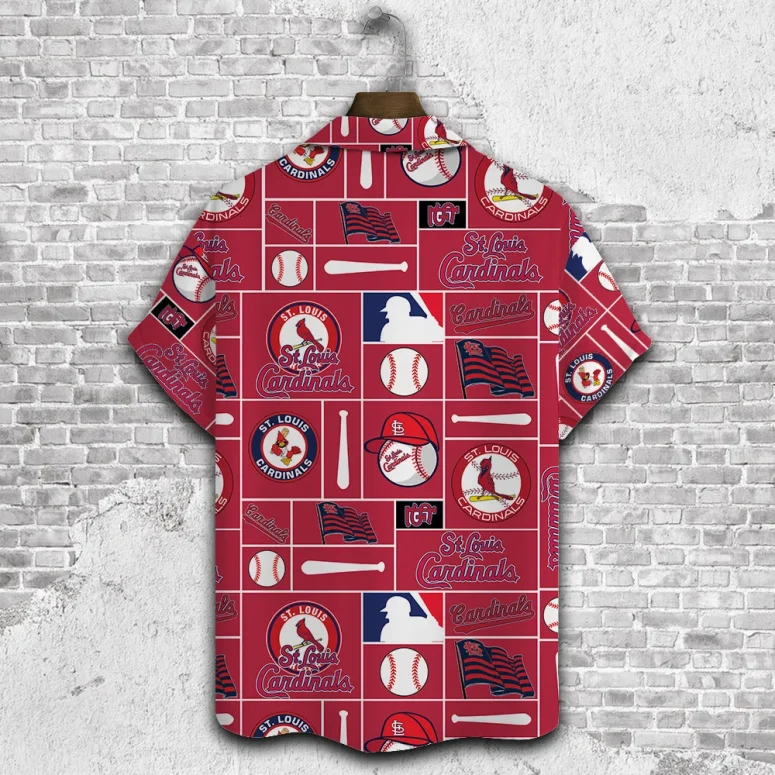 St. Louis Cardinals Baseball Blocks Hawaiian Shirt