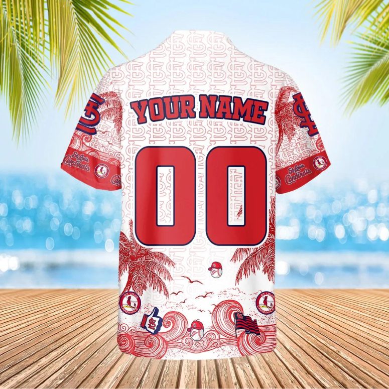 St. Louis Cardinals Ocean Waves Hawaiian Shirt
