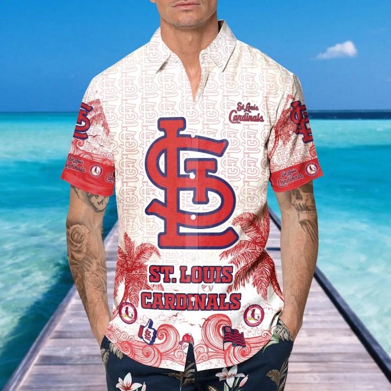 St. Louis Cardinals Ocean Waves Hawaiian Shirt