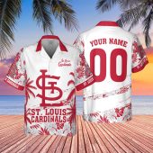 St Louis Cardinals Personalized Tropical Hawaiian Shirt - TeeAloha