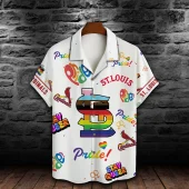 St Louis Cardinals Pride Celebration Hawaiian Shirt Front - TeeAloha