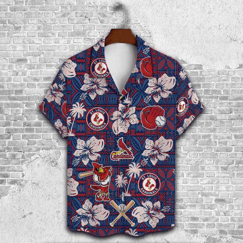 St. Louis Cardinals Tropical Ballpark Hawaiian Shirt