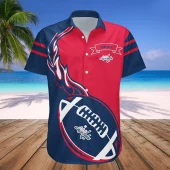 Washington Capitals Flame Football Hawaiian Shirt Front - TeeAloha