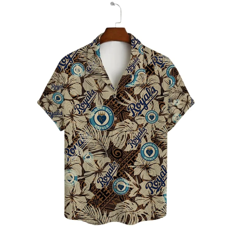 Kansas City Royals Tropical Hearts Hawaiian Shirt