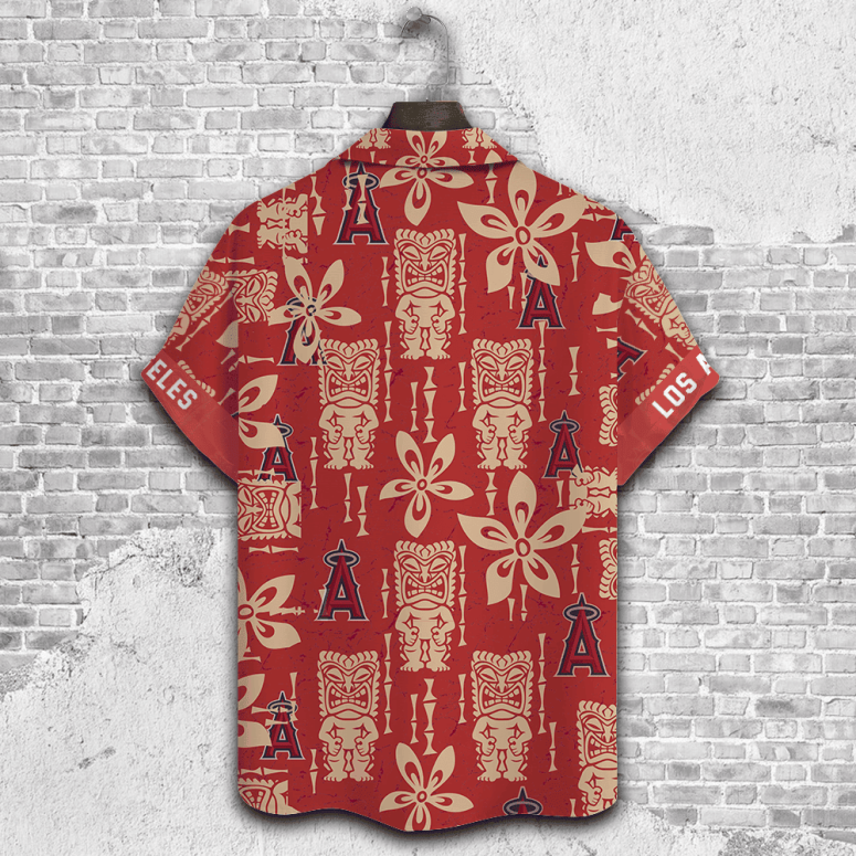 Los Angeles Angels Tiki Tribal Hawaiian Shirt