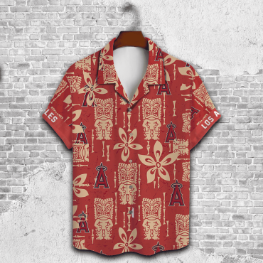 Los Angeles Angels Tiki Tribal Hawaiian Shirt