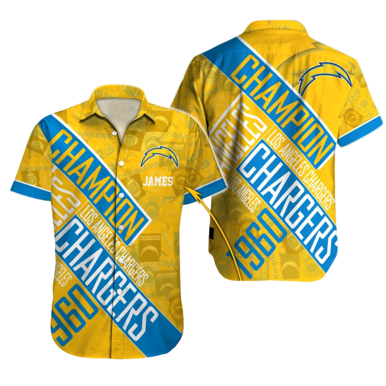 Los Angeles Chargers Champion Legacy Hawaiian Shirt