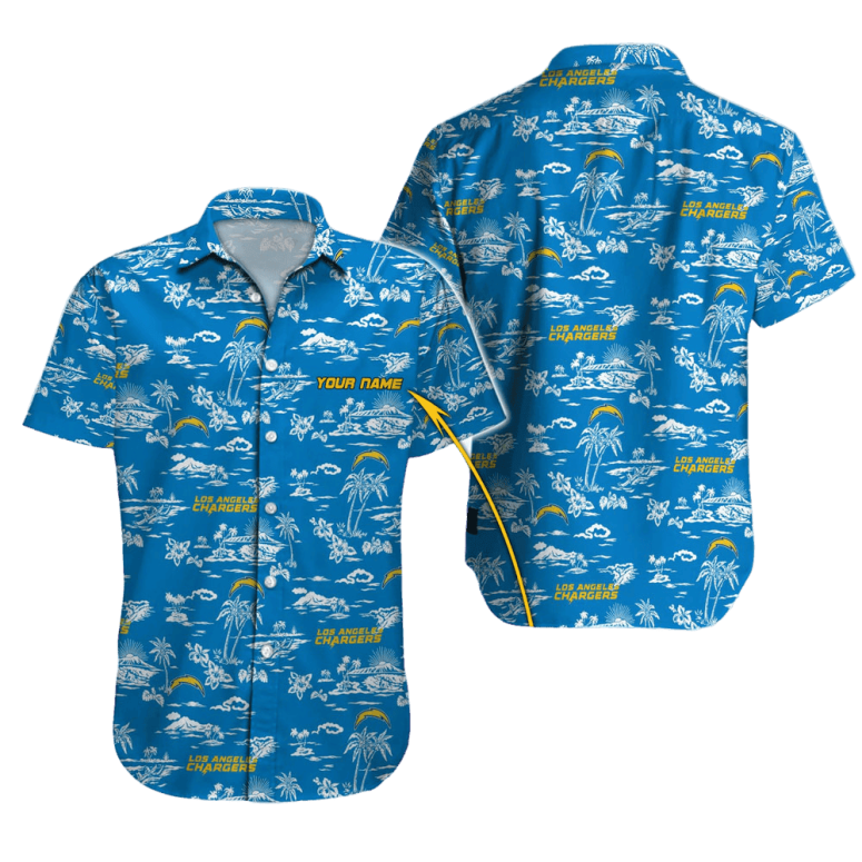 Los Angeles Chargers Island Vibes Hawaiian Shirt