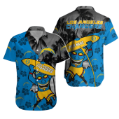 Los Angeles Chargers Tiki Surf Hawaiian Shirt