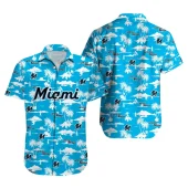 Miami Marlins Logo Beach Vibes Hawaiian Shirt