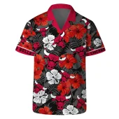 Chicago Bulls Floral Fantasy Hawaiian Shirt Front - TeeAloha